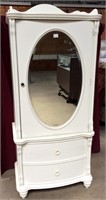 Beautiful Mirrored Armoire Storage Cabinet