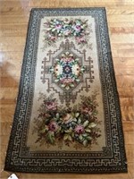 Floral and Geometric Pattern Rug