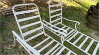 Pair of Metal Sun Loungers