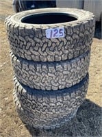 (4) Used Truck Tires LT275/55R20