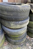 Tires stacks of tires for garden planters 6 Tires