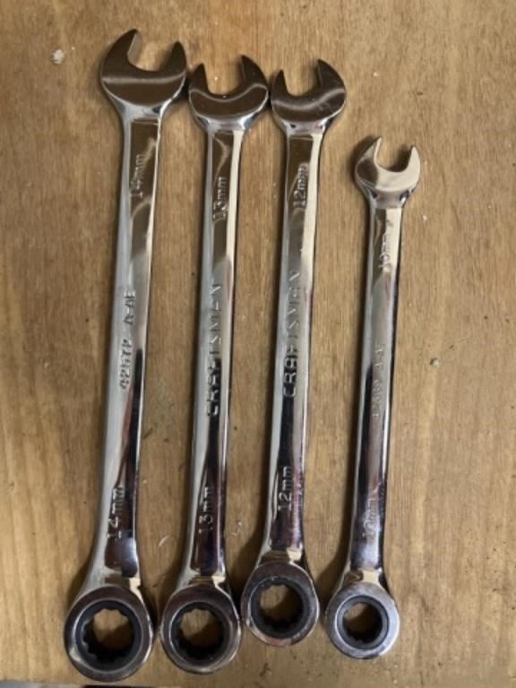 (4) Craftsman Metric Ratchet Wrenches