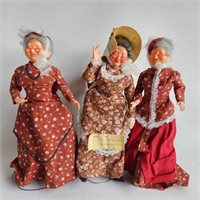 Hand Made Soft Dolls -3 Grannies