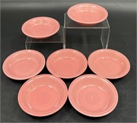 7 Vintage Fiestaware Rose Small Bowls Laughlin