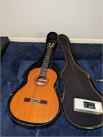 36in Guitar & Case (Strings damaged)