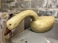 R. Coleman Carved Wood Goose