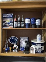 (2) Shelves of Penn State Collectibles