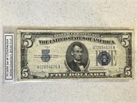 1934 U.S. $5 Silver Certificate