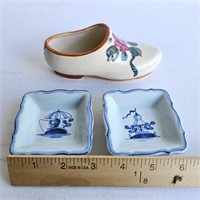 Small Pottery Shoe & Tea Bag Trays -Denmark