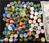 Vintage Glass Marble Lot - Cats Eyes