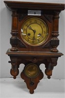Antique Wind Up Clock. w/Key & Pendulum
