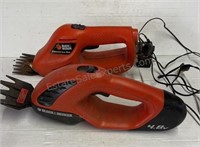 PAIR OF BLACK AND DECKER CORDLESS SHEARS, UNABLE
