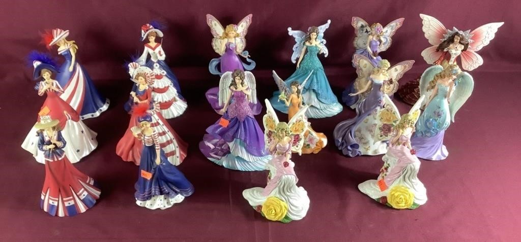 10 Porcelain/Ceramic Angels- Some From Hamilton