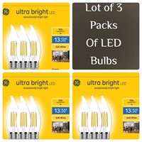 Lot of 3 - Packs of Led Light Bulbs