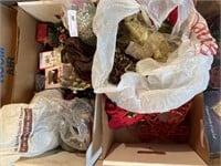 (2) Boxes of Christmas Ornaments and Decor