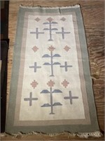 Floral Pattern Woven Rug