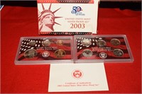 2003 U.S. Silver Proof Set - 10 Coins w/ COA & Box