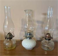 (3) OIL LAMPS