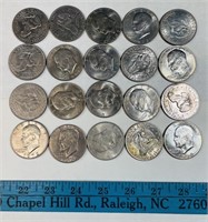 (20) 1972 Eisenhower Dollar Coins