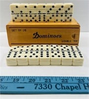 Vintage Set of 28 Double Six Dominoes