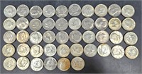 46 Kennedy Half Dollars 1967-81