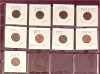 Sheet With 9 Error Lincoln Pennies