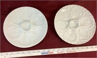 Two Vintage Oyster Plates By Mehon,  France