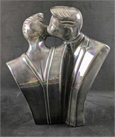 Iridescent Ceramic Couple Kissing Lindsey B Style