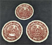 3 Vintage Fine China Spode Tower Salad Plates