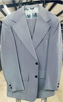 Vintage Blue Men’s Polyester Suit