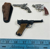 3 Miniature Vintage Toy Guns