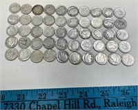 (50) 1960s Roosevelt Silver Dimes