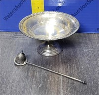 Sterling Silver Dish & Candle Snuffer