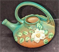 Vintage Roseville Pottery "White Rose" Teapot