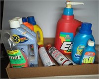 8 BOTTLE LAUNDRY DETERGENT, SOFTENER, FABRIC SPRAY