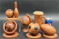 Wooden Puzzles Assortment - Football, Bowling +