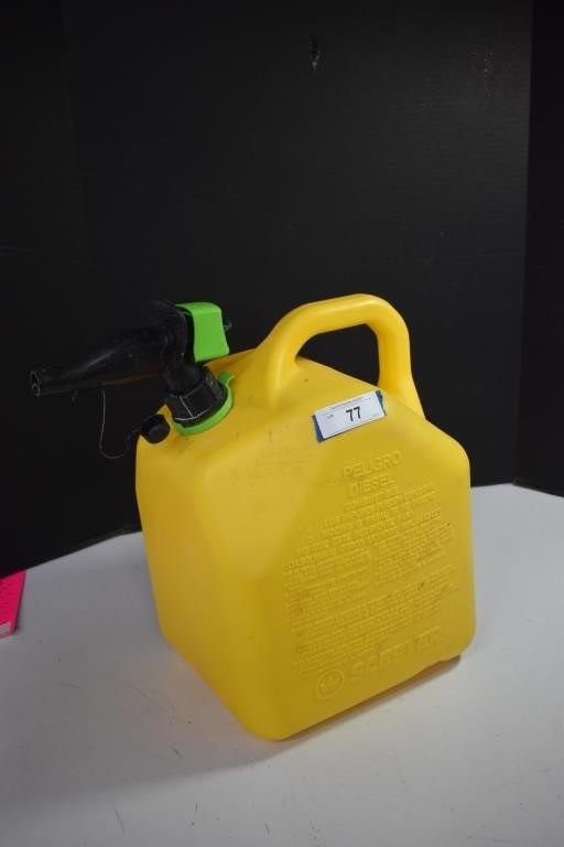 Five Gallon Yellow Diesel Gas Can