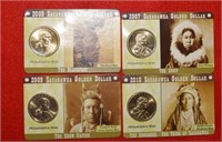 2000P, '07P, '09 & 10 Carded Sacagawea Dollars