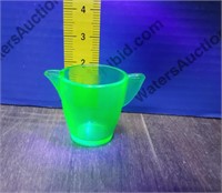 Small Green Glass Pitcher