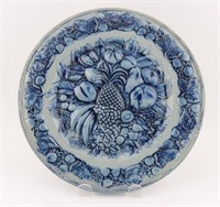 White's Utica (?) Cobalt Stoneware Plate