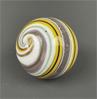 Handmade Gold Lutz Corkscrew Marble