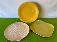3 Large Ceramic Platters, Russel Wright ++