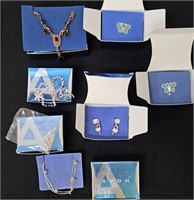 Assorted Jewelry: Avon Pins, Necklace, Earrings +