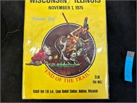 WI BADGERS S. ILL. 1975 PROGRAM