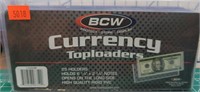 25x BCW currency top loaders high quality rigid