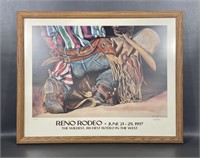 1997 Framed Signed Nelson Boren Reno Rodeo Print