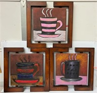 Set of 3 Steaming Hot Coffee Wall Art