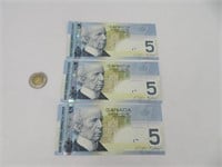 3 x 5$ Canada 2006 avec numéro de série