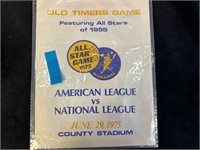 1975 OLD TIMERS GAME PROGRAM