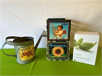 Herb Garden Kit, Aluminum Watering Can ++